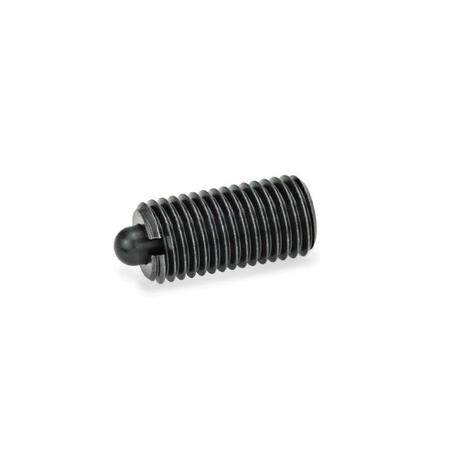 J.W. WINCO GN616-M8-S Spring Plunger Steel 8NG15/S